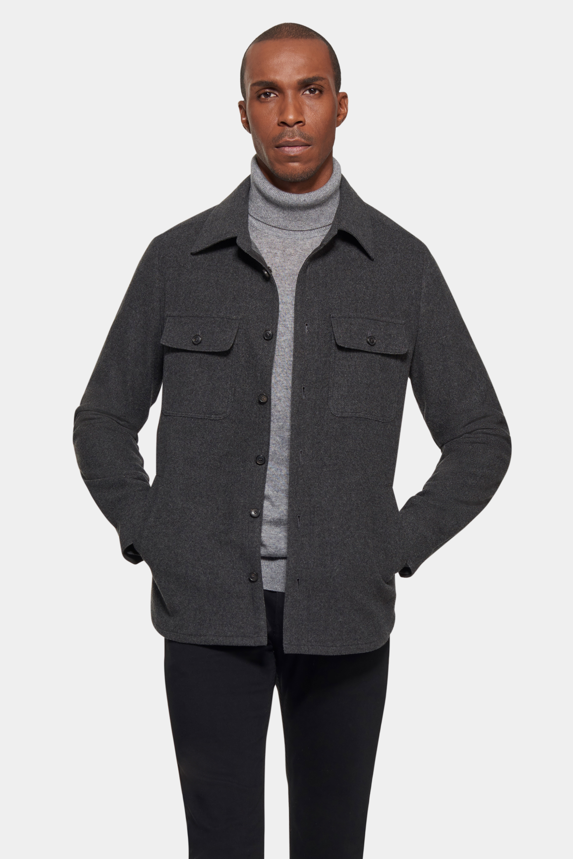 Spektrum Shirt Jacket, Charcoal – Norwegian Wool Spektrum Shirt Jacket, Charcoal – Norwegian Wool