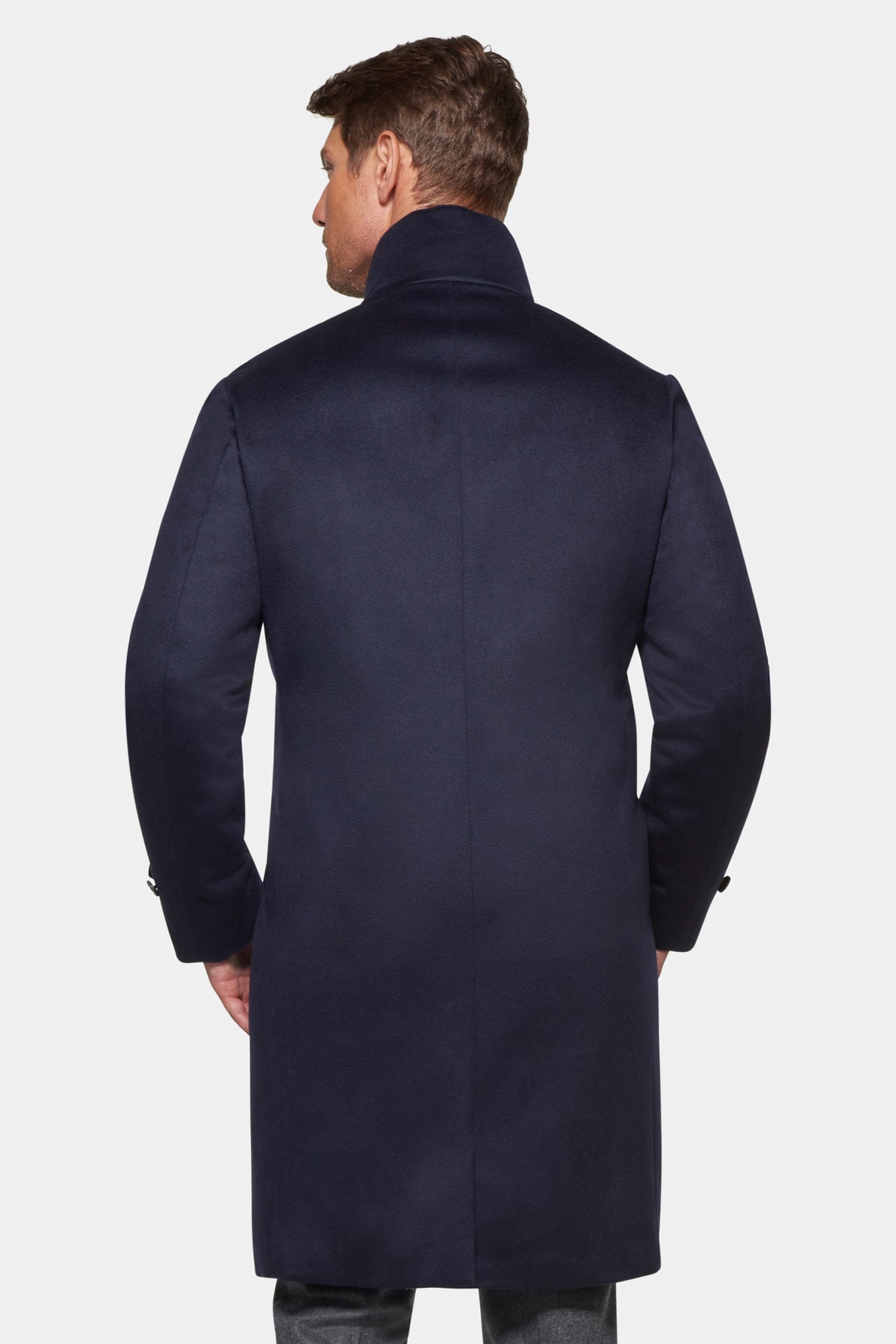 Pure Cashmere Topcoat Navy