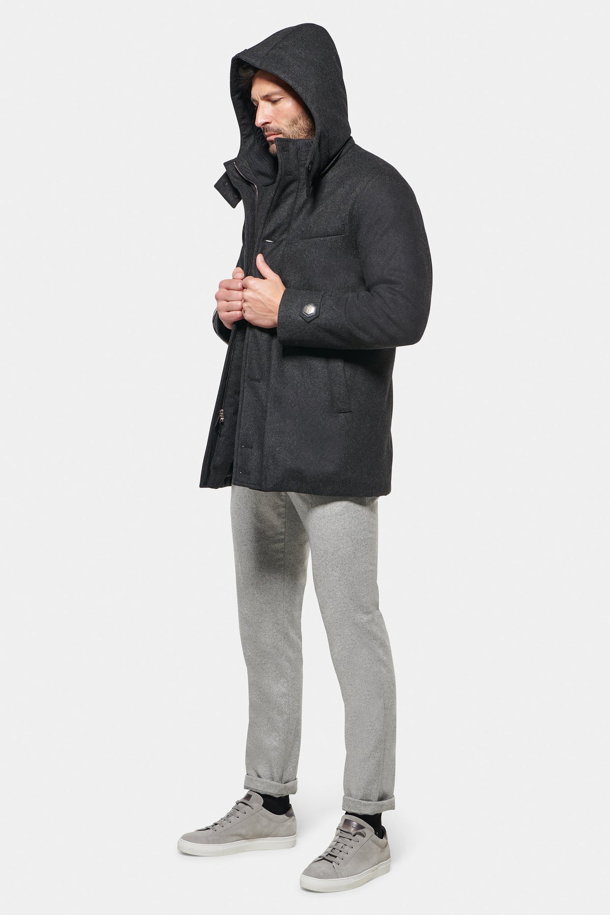 City Active Hooded Parka Charcoal