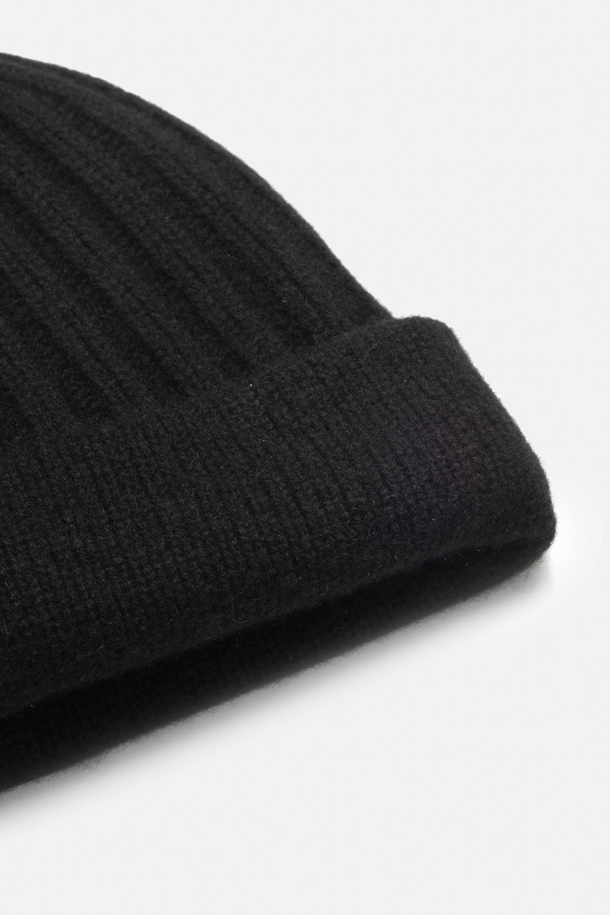 Double Layered Cashmere Beanies, Black