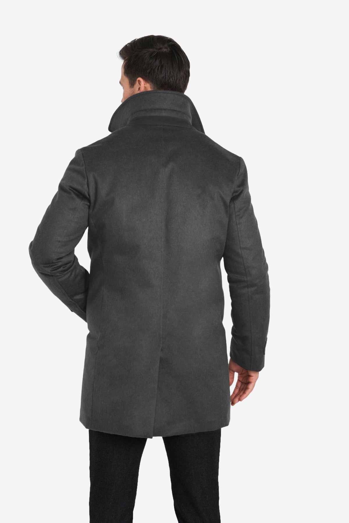 Cashmere Euro Coat, Grey