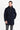 Hooded Stretch Wool Euro Coat, Navy