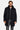 Hooded Stretch Wool Euro Coat, Black