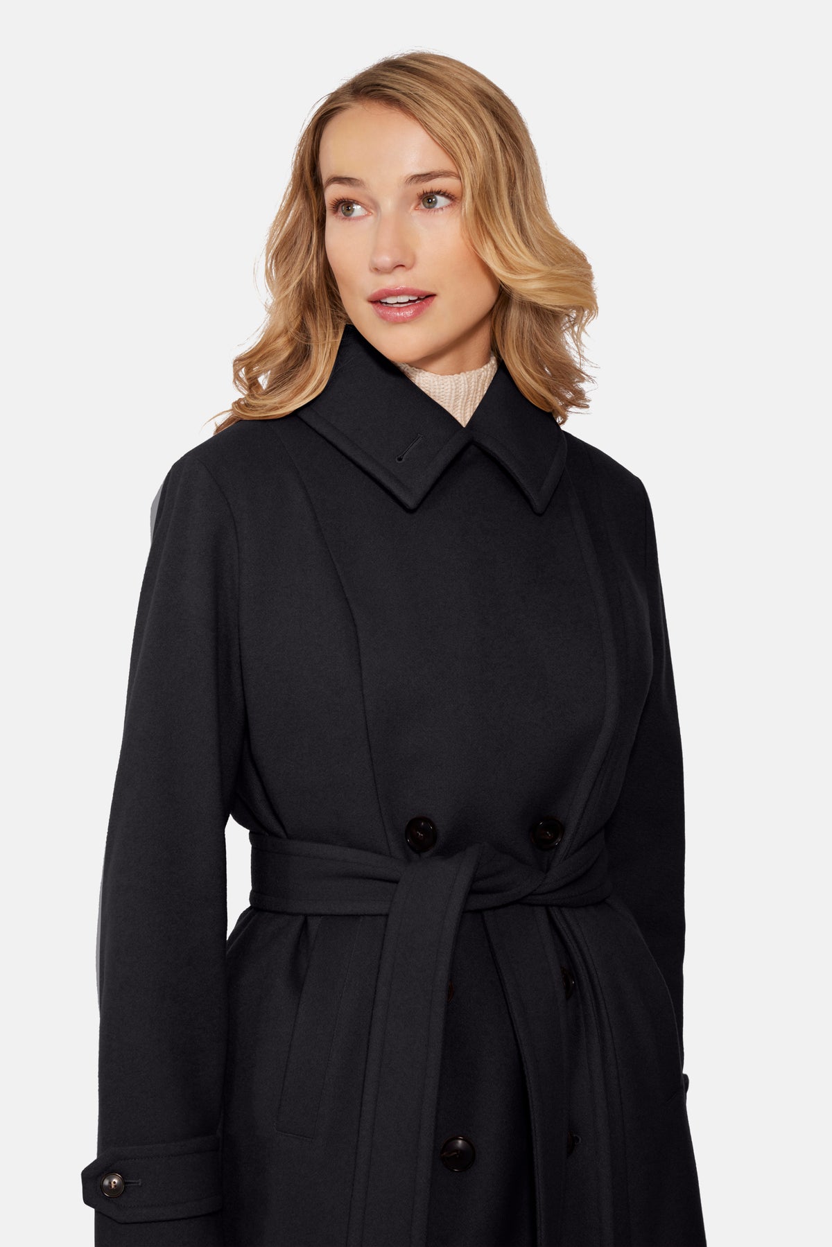 Double Breasted Coat, Black
