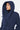 Hooded Wrap Coat, Mid-Blue