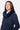 City Coat with Fur, Mid-Blue
