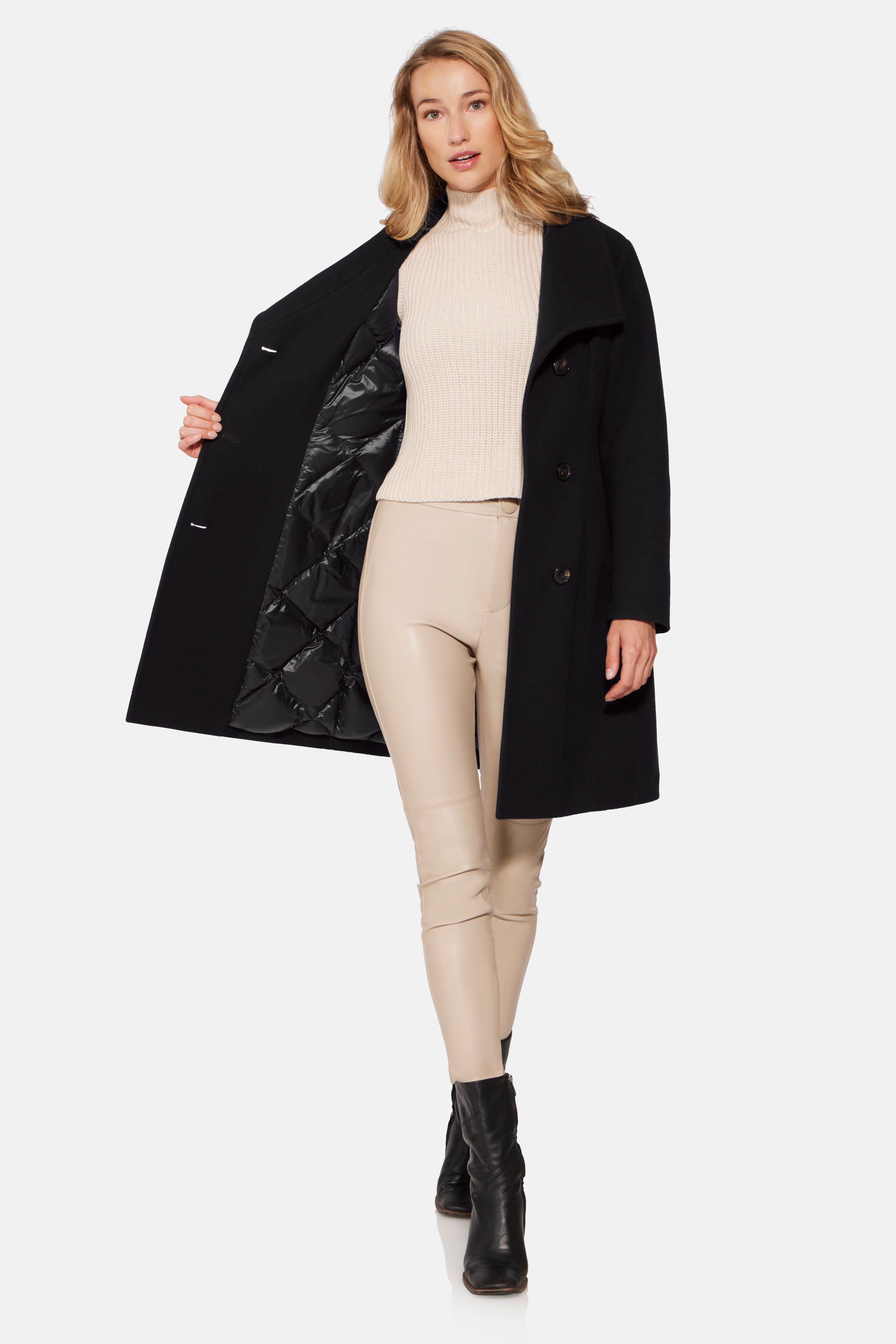 Nes Wool City Coat, Black – Norwegian Wool