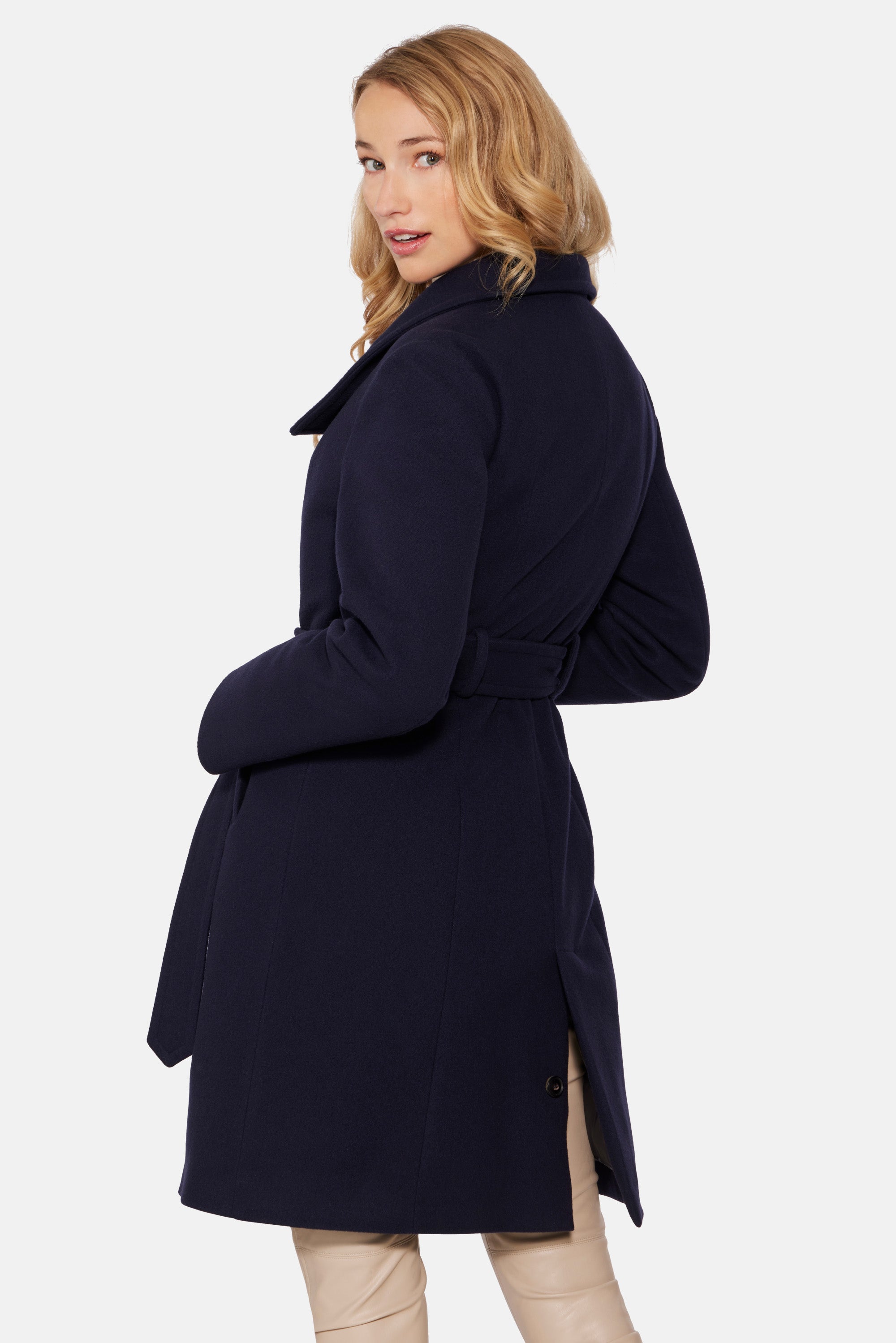 Nes Wool City Coat, Navy