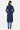 Mid Blue Long City Coat, Down-Lined and Waterproof Norwegian Wool Women's
