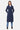 Mid Blue Long City Coat, Down-Lined and Waterproof Norwegian Wool Women's