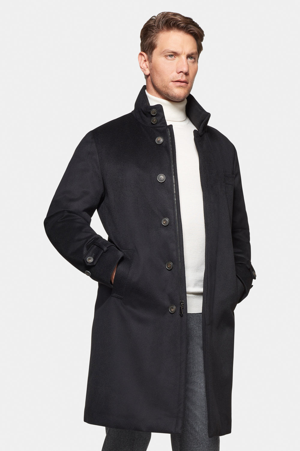 Pure Cashmere Topcoat Black