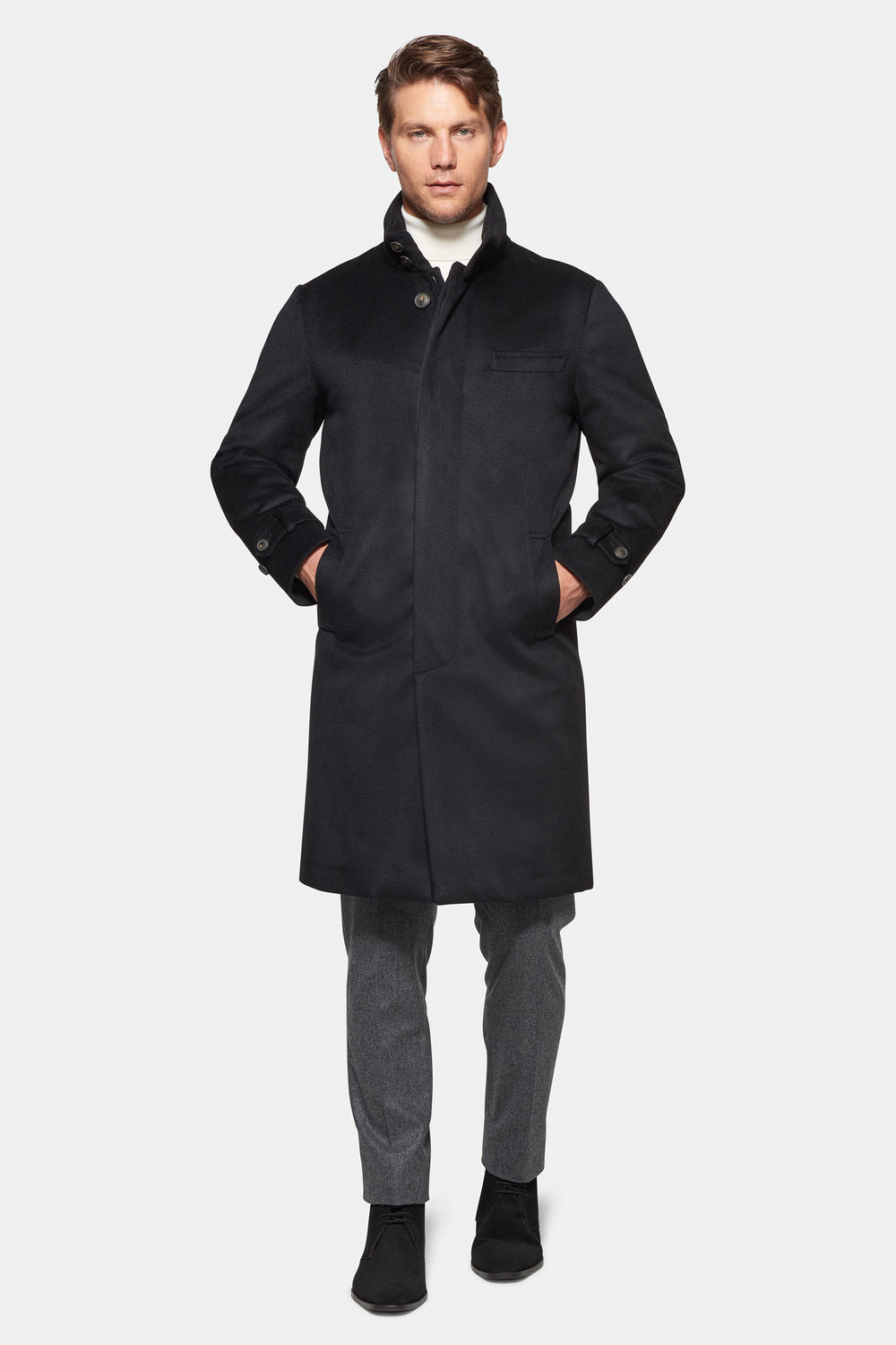 Pure Cashmere Topcoat Black