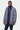 Hooded Car Coat, Grey Blue Herringbone