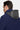 Soft Wool Textured Hooded Car Coat Navy