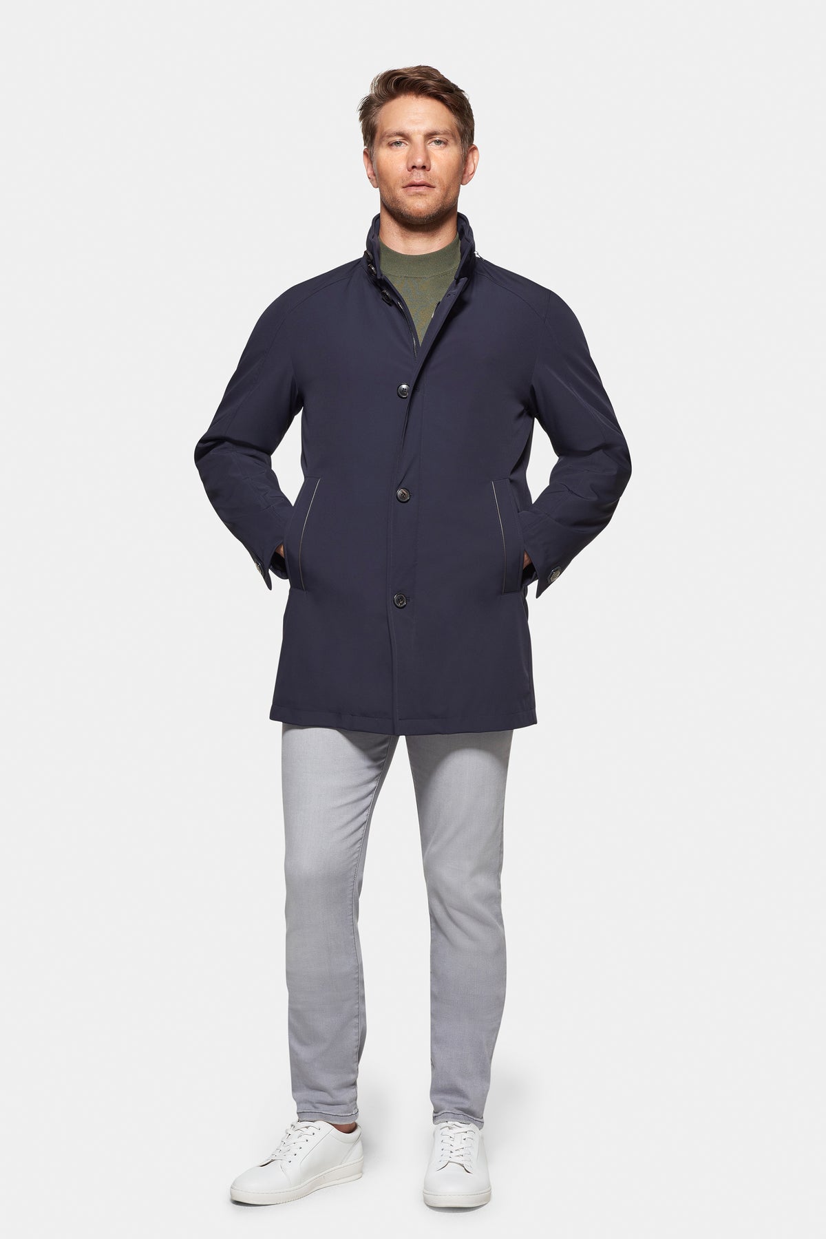 Down Lined Traveler Coat Navy