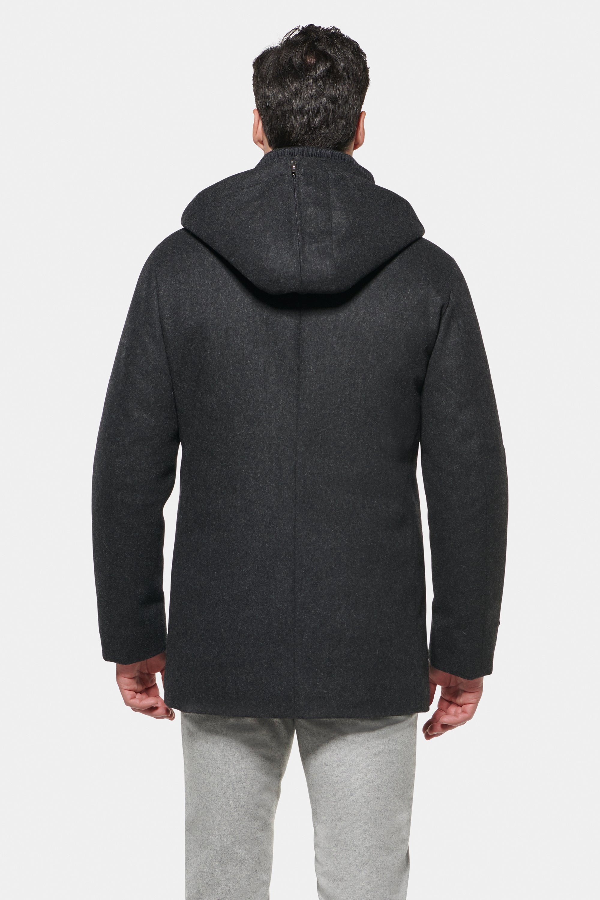 City Active Hooded Parka Charcoal - Norwegian Wool