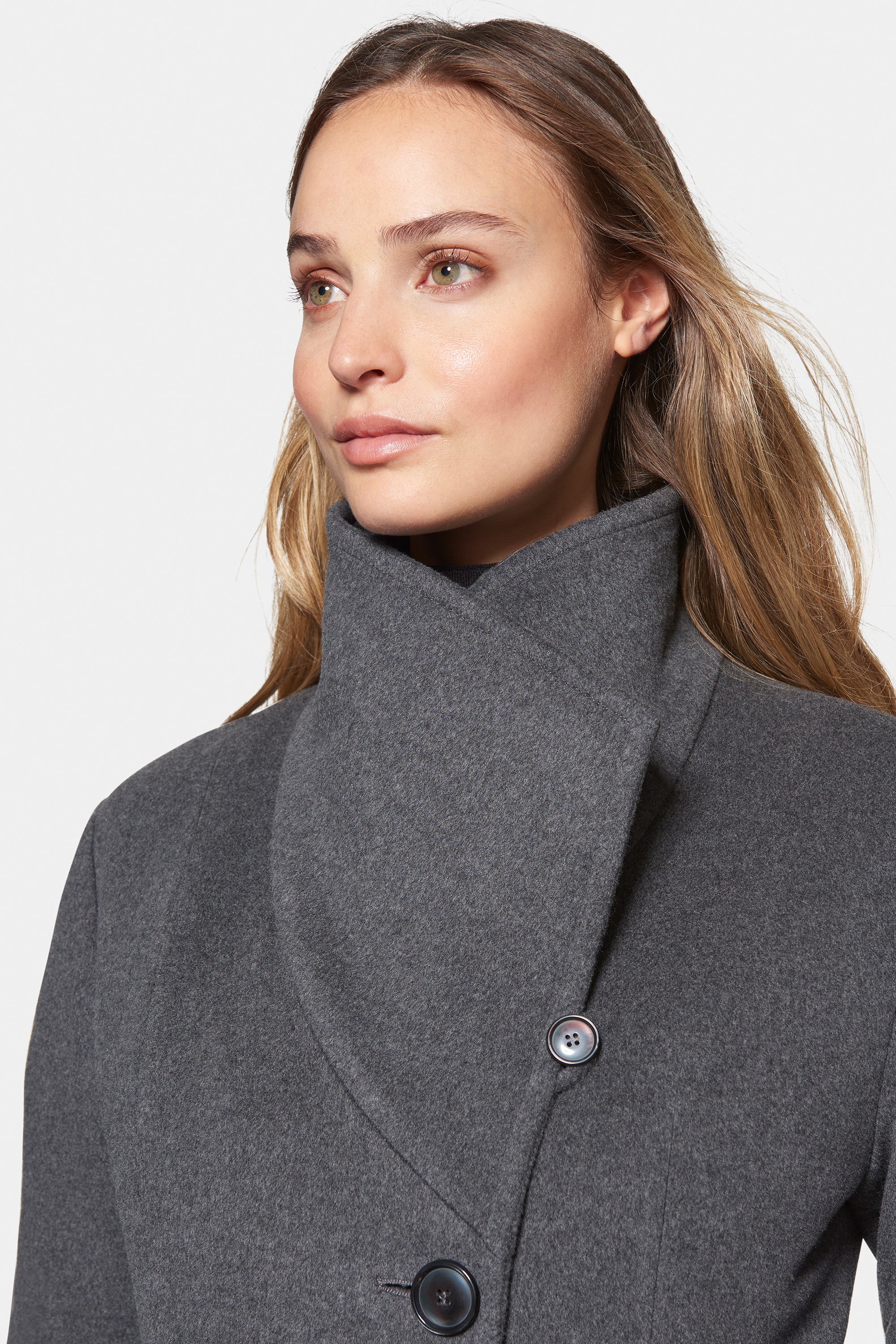 Nes Wool City Coat, Charcoal | Down-Lined Waterproof Cashmere Wool – Norwegian Wool